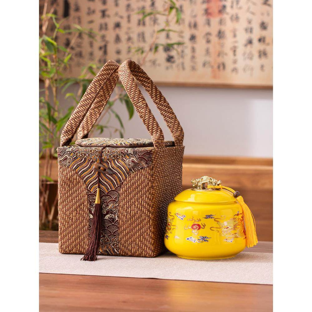 复古布包茶叶包装盒空礼盒陶瓷罐红茶绿茶龙井碧螺春白茶通用定制,餐饮具,茶叶罐,淘宝优惠券,粉丝福利购,淘宝优惠卷