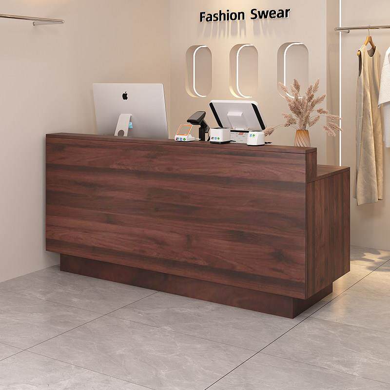 简约收银柜台现代服装店桌美容美发店小型前台女装店铺柜台黑色吧