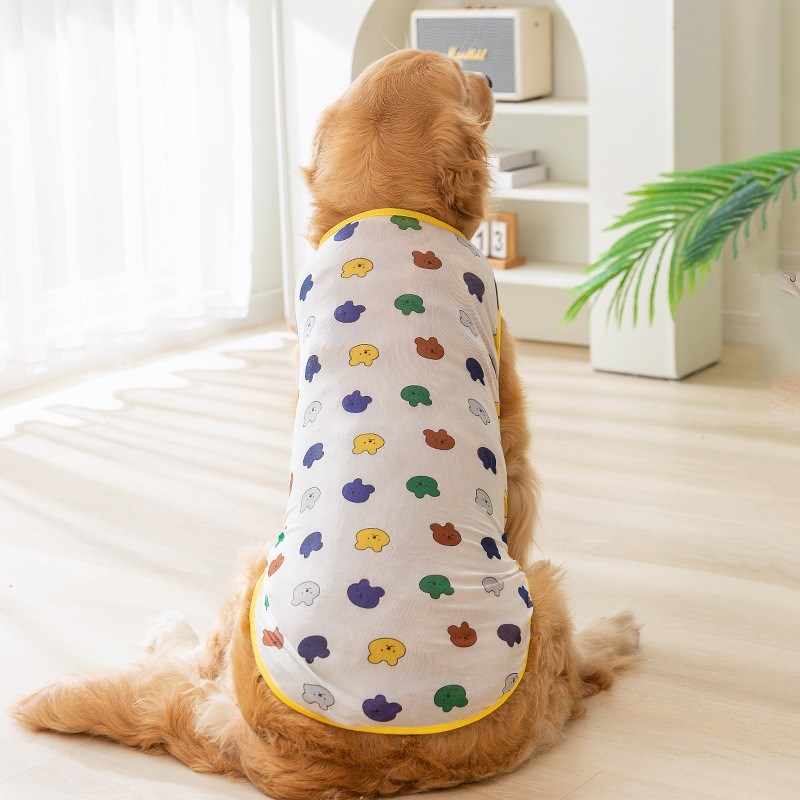 狗狗衣服宠物防掉毛中大型犬金毛拉布拉多边牧萨摩耶薄款透气T恤