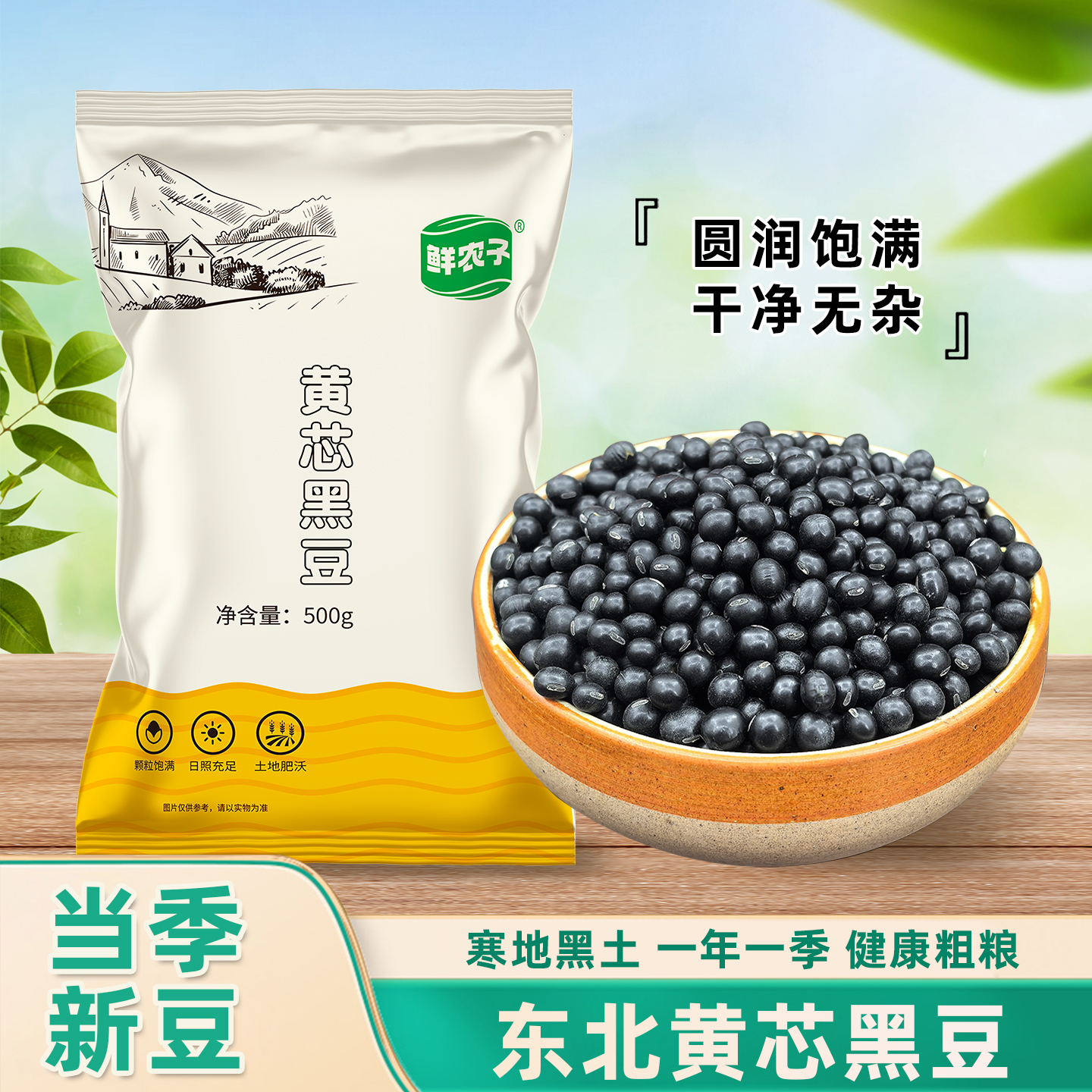 东北大黑豆25年农家打豆浆黄芯黄豆醋泡青仁小乌豆粗粮杂粮豆类