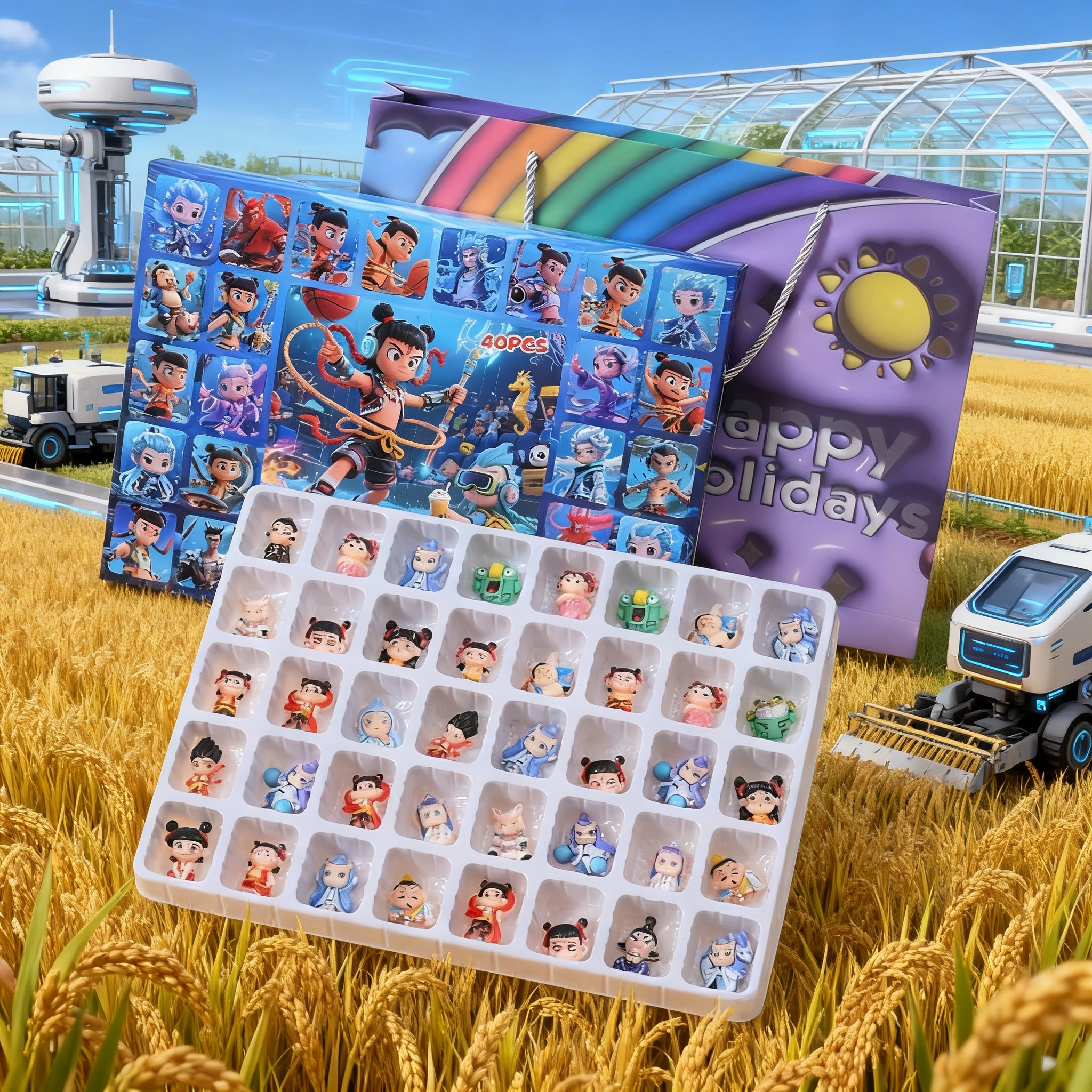 哪吒40入盲盒洞洞乐抽奖玩具