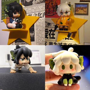 爆款罗小黑战记摆件可爱卡通手办潮玩摆件公仔Q版玩具小学生DIY男