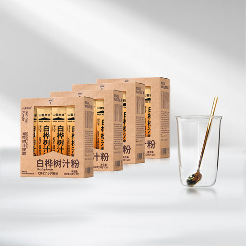 安然直播小兴安岭正品浓缩粉白桦树汁粉高纯度水速溶z