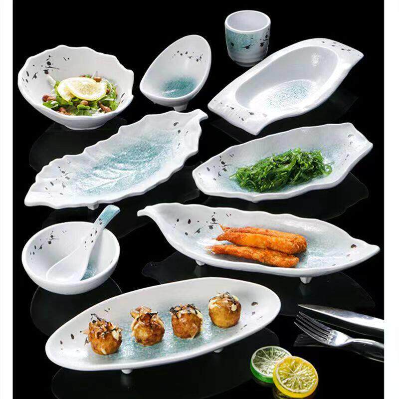 密胺盘子饭碗杯勺商用创意餐厅饭店餐具新款餐盘异形凉菜盘烤肉盘