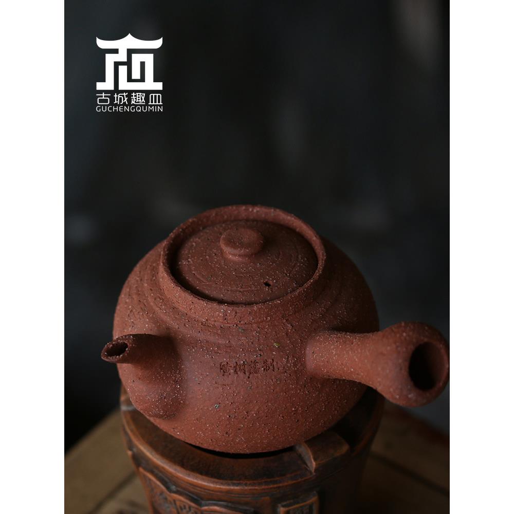 黄树藩潮州茶锅陶艺传承人纯手工红泥紫砂砂铫炭炉烧水煮茶粗陶壶