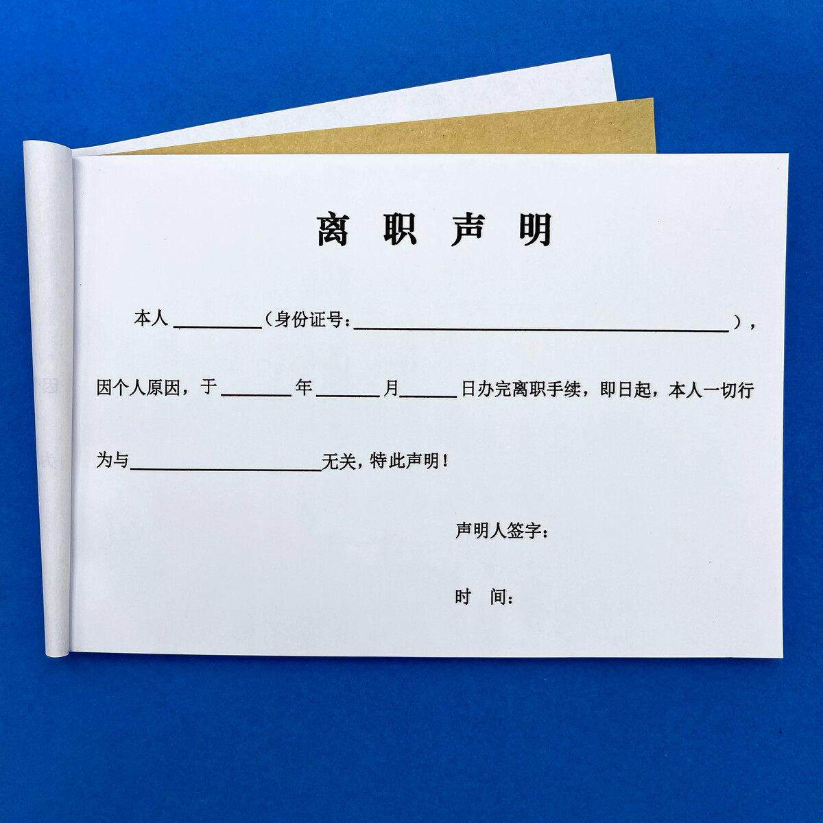 离职声明打卡补录申请表调休申请表辞职申请单入职登记表简历人事