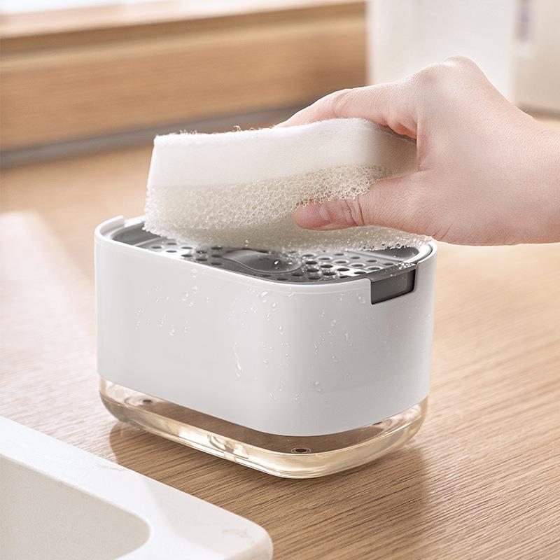 肥皂盒厨房刷碗洗洁精出液器瓶按压式肥皂起泡器自动加液器肥皂盒