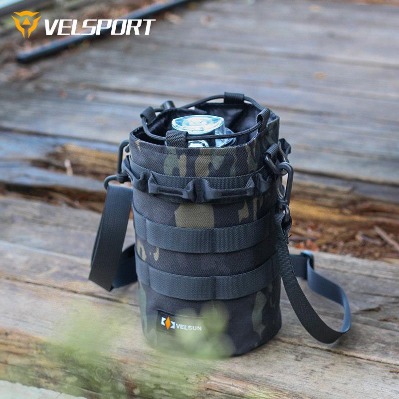 VELSPORT户外吨吨桶杯套户外运动健身焖烧杯套大容量迷彩水壶包