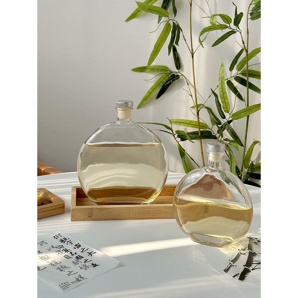 新中式茶馆国潮冷萃瓶竹子冷泡茶围炉冰茶瓶子茶杯套装工具果酒瓶