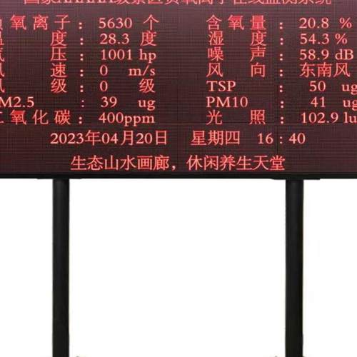 景区空气负氧离子检测仪酒店民宿室外生态环境气象站大气PM监测站