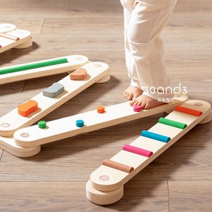 平衡木儿童感统训练器材幼儿园室内过河石独木桥触觉板脚踏石