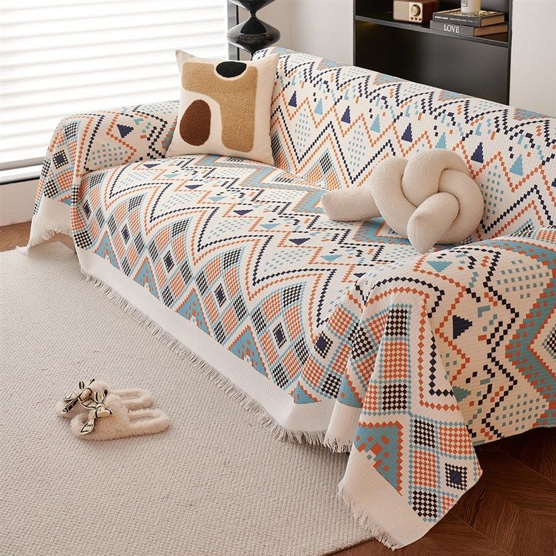 波西米亚百搭风印沙发巾沙发毯盖毯盖布防尘布装饰布毯,居家布艺,沙发套,淘宝优惠券,粉丝福利购,淘宝优惠卷