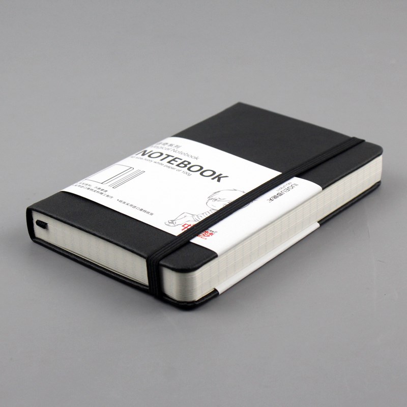 A6硬面口袋本网格小本子皮面笔记本随身方格本便携迷你记事本