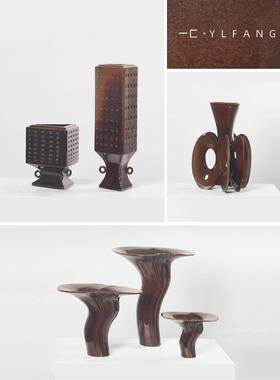 一匚 覆古简约异形艺术陶瓷花瓶 酒店样板间家居装饰桌面艺术品