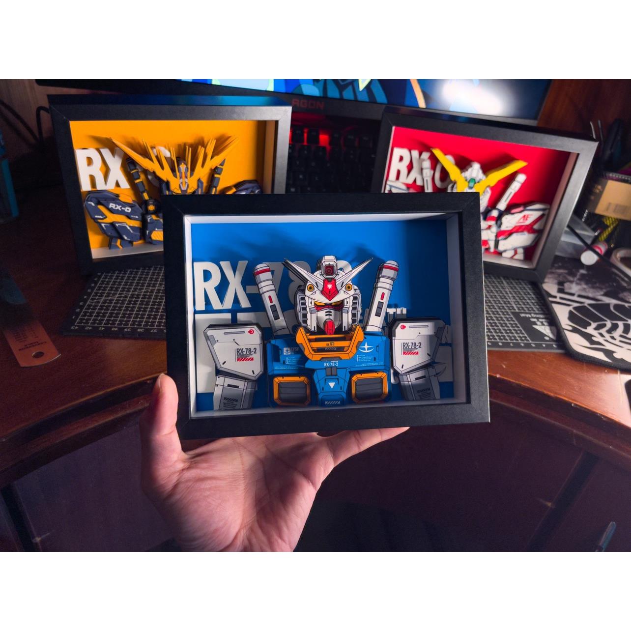 高达元祖RX-78 纸艺立体画 手工 客厅卧室装饰画 艺术画 生日礼物