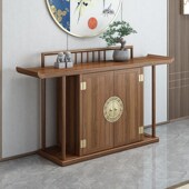 新中式 全实木玄关桌玄关台老榆木条案条几入户门厅轻奢供桌玄关柜