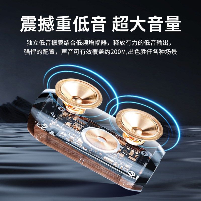 2025新款蓝牙小音响大音量超大高音质便携式家用低音炮可插卡音箱
