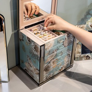 KP首饰盒2023新款高级感手表项链戒指耳环多层珠宝手饰品收纳盒