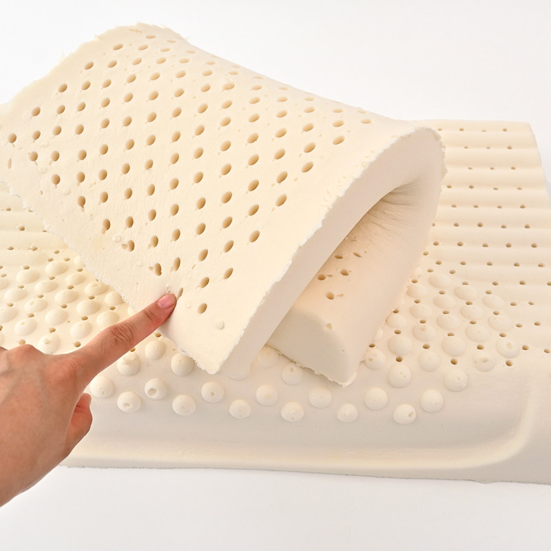 单只装 成人睡眠乳胶枕单人护颈枕 带枕套 儿童卧室橡胶记忆枕头