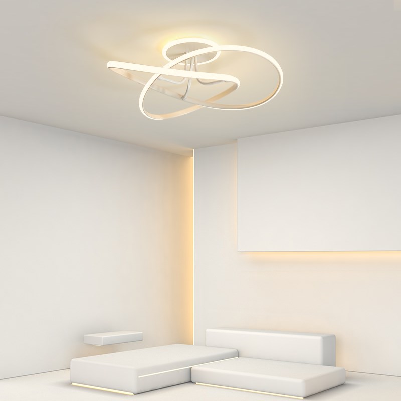 卧室灯吸顶灯简约现代北欧圆环形温馨创意主卧书房白色LED灯具