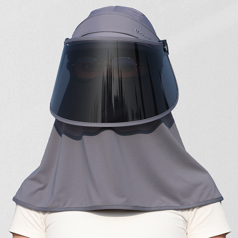 防紫外线遮阳帽女防晒面罩脸罩遮脸全脸骑车电动车骑行男夏太阳帽