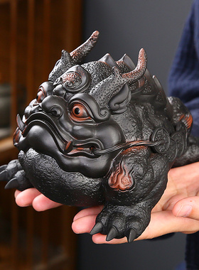 招财金蟾陶瓷家居装饰客厅酒柜办公室桌面工艺礼品摆饰茶宠精品养