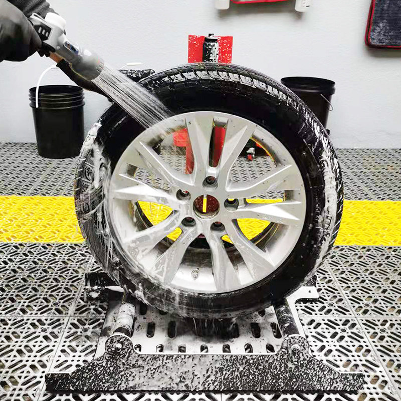 汽车轮胎轮毂洗放置架旋转滚动省力工具