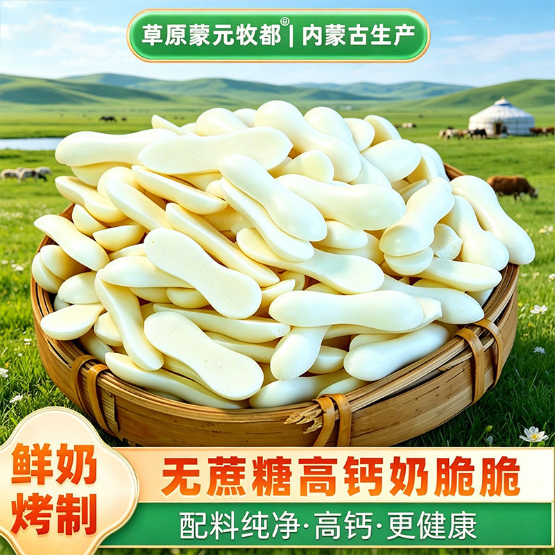 鲜奶脆内蒙古草原烤鲜奶脆条独立包装奶脆脆鲜奶酸奶脆片休闲零食