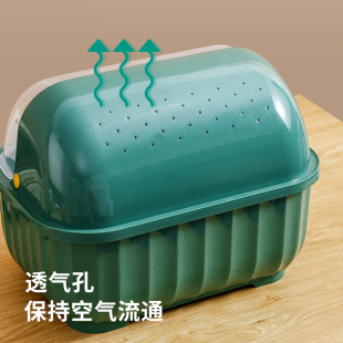 碗柜家用厨房碗筷收纳盒沥水碗架碗碟收纳箱餐具收纳置物架碗盒