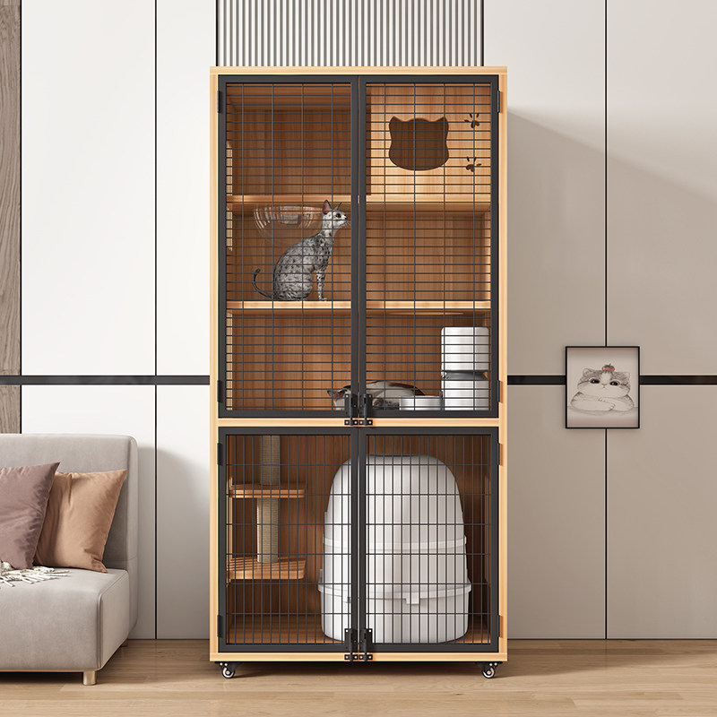 猫别墅家用室内猫柜双层实木猫窝猫笼猫爬架一体豪华猫屋大空间,宠物/宠物食品及用品,猫笼子/猫别墅,淘宝优惠券,粉丝福利购,淘宝优惠卷
