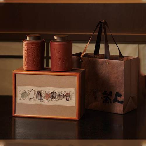 高档竹盒茶叶包装盒茶叶罐古树红茶白茶岩茶礼品盒空盒陶瓷礼盒