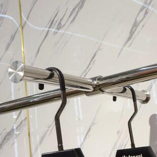 服装店活动正挂钩圆管不锈钢拉丝双面挂镜面配件男女服装陈列道具