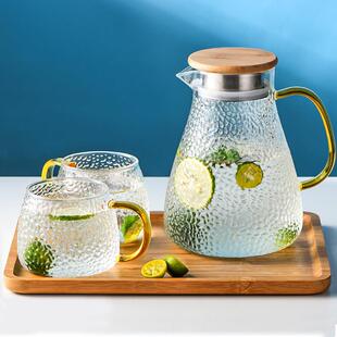 冷水壶玻璃耐高温家用大容量凉水杯泡茶壶套装耐热防摔扎壶开水瓶