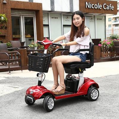 福美F5老年四轮电动代步车残疾人锂电助力代步车带减震一体式折叠