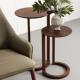 轻奢圆形实木边几高矮角几组合创意床边桌休闲 桌花架懒人桌北欧