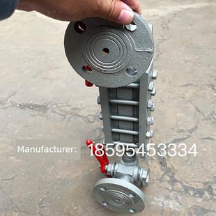 锅炉水位计玻璃板磁性翻转平板石英双色液位计指示器B49-B42X法兰