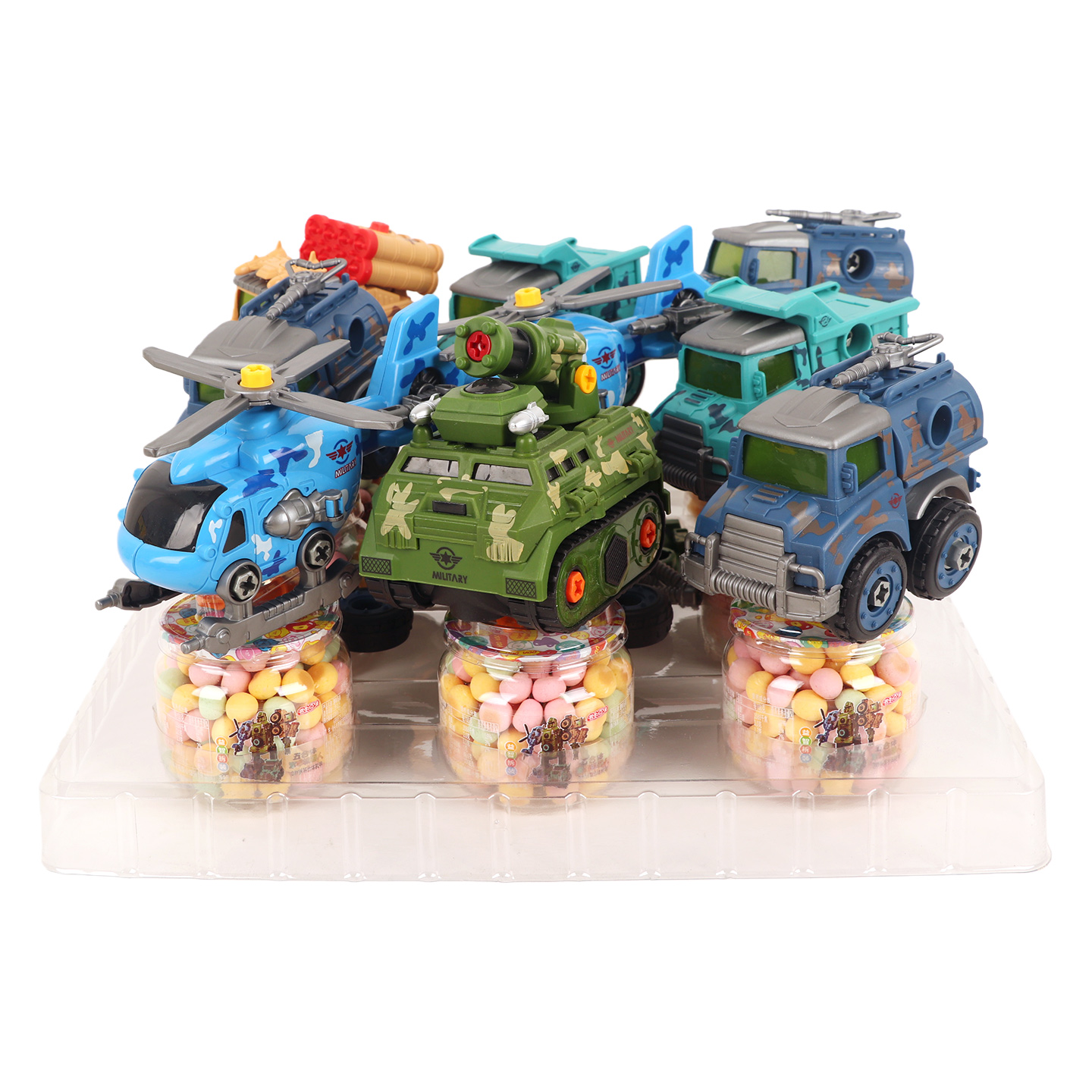 书生百味五合体军事车小馒头蔬菜味休闲创意零食40gx9个盒装