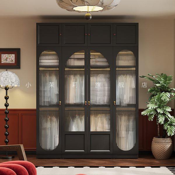 法式复古风金属大衣柜家用卧室现代简约成品钢制铁皮柜儿童大衣橱,住宅家具,自由组合衣柜,淘宝优惠券,粉丝福利购,淘宝优惠卷