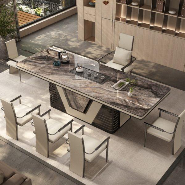 奢石岩板茶台桌现茶桌椅组合简约公室喝茶桌烧水壶一体泡茶台,商业/办公家具,茶台/茶桌,淘宝优惠券,粉丝福利购,淘宝优惠卷