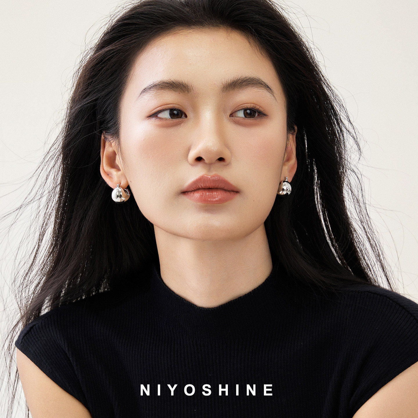NIYOSHINE金属圆球耳环简约气质法式高级感小众设计冷淡风耳饰女,饰品/流行首饰/时尚饰品新,耳环,淘宝优惠券,粉丝福利购,淘宝优惠卷