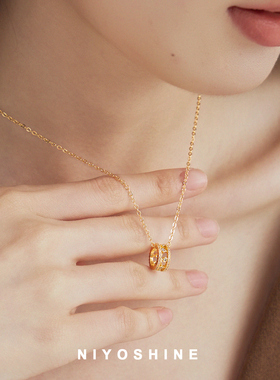 镂空露珠项链轻奢小众女款锁骨链