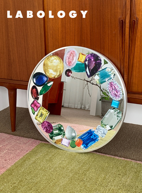 LABOLOGY画廊|“彩宝”圆形大镜子宝石装饰时髦女孩OOTD自拍镜画