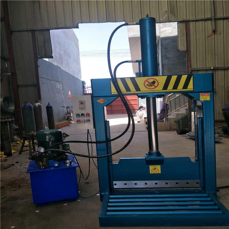 丁青橡胶块龙门切胶机塑料膜筒液压剪切机660型油压铡刀机