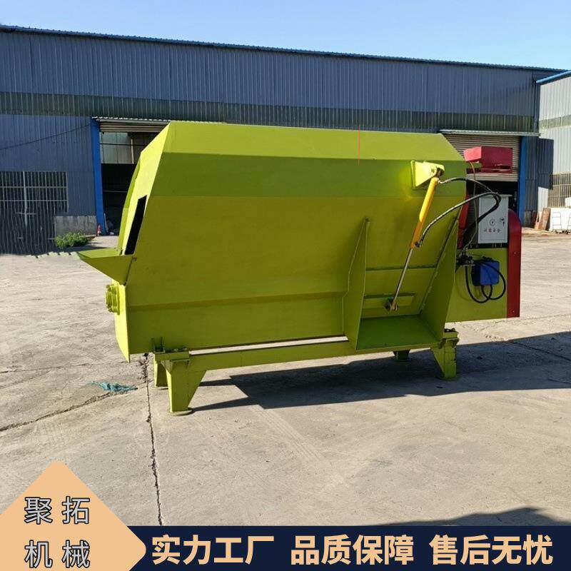5立方养殖场日粮混合机双搅龙带称重饲料搅拌机