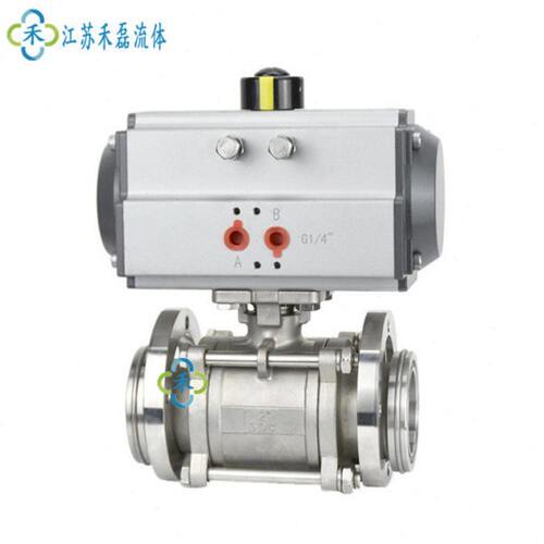 活套法兰气动真空球阀16GU40KF25负压CF加厚正压3.0mpa316快卸