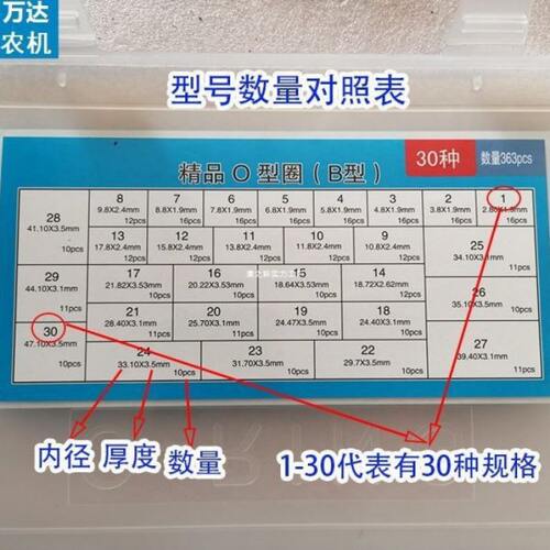 玉米小麦收割机拖拉机维修保养橡胶型圈密封圈胶圈修理盒套装