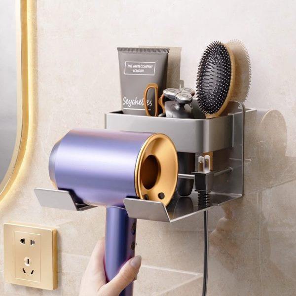 风机置物架免打孔卫生间厕所浴室电吹风支架壁挂式风筒收纳挂架,家庭/个人清洁工具,吹风机置物架,淘宝优惠券,粉丝福利购,淘宝优惠卷