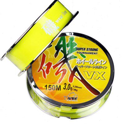 kase凯思矶钓线 vx主线荧光黄黑鲷线海钓专用高强度耐磨鱼线150米