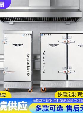 电热蒸饭柜商用电蒸箱蒸饭车饭店食堂蒸馒头包子自动蒸柜跨境供应