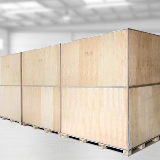 木材厂珠三角上门打木架可拆卸钢带木箱机器设备胶合板木箱